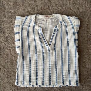 Faherty Dream Cotton Gauze Dylan Top Size Medium